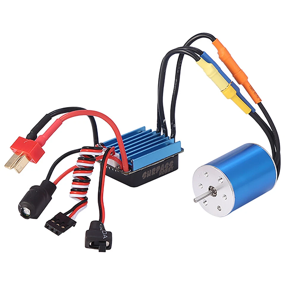 SURPASS 7200KV Sensorless Brushless Motor & ESC for 1/16 1/18 HSP Tamiya RC Car - Image 3 of 4
