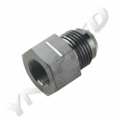 10AN AN10 Male To 3/8'' NPT Female Straight Adapter Fitting Reducer Black
