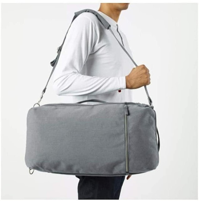 New IKEA FORENKLA Backpack Duffel Bag, Gray w Adjustable Strap, Carry