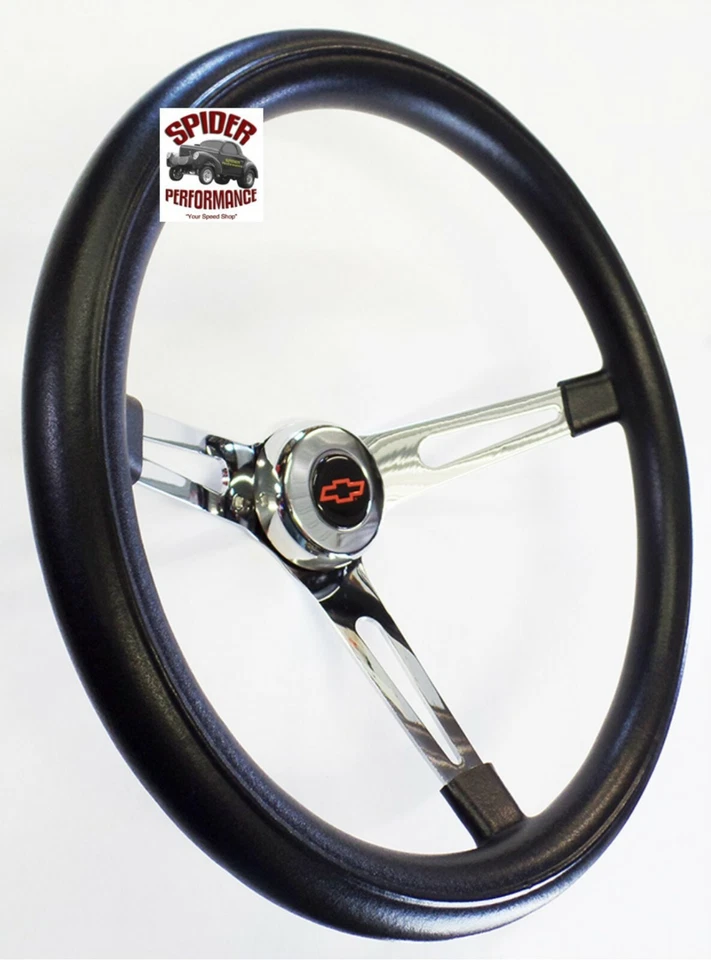 Volante Chevrolet 1953-1954 pajarita roja 15" muscle car cromado Foto 2 de 4