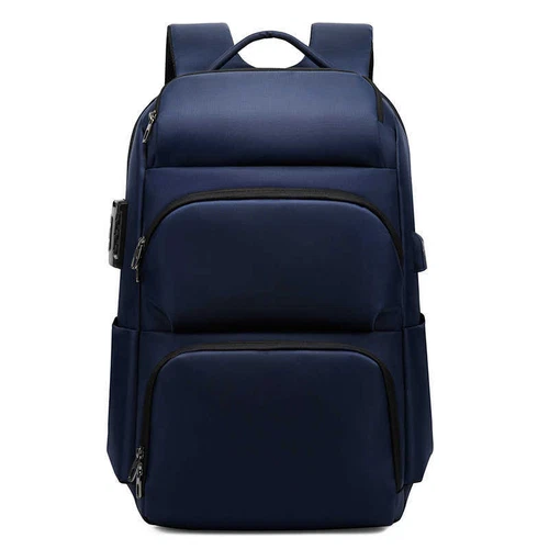 Mochilas antirrobo antirrobo para computadora portátil de 17 pulgadas con carga USB para hombres de negocios escuela bolsa de viaje - Imagen 13 de 17