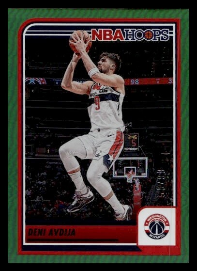 DENI AVDIJA 2023 Panini NBA Hoops Wizards SP Green Parallel