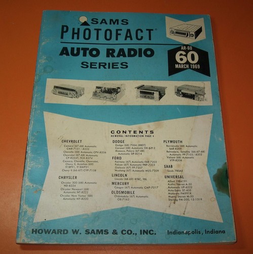 Sams Photofact Radio samochodowe Seria AR- Radio tranzystorowe Serwis TSM- Instrukcja U-PICK - Zdjęcie 103 z 378