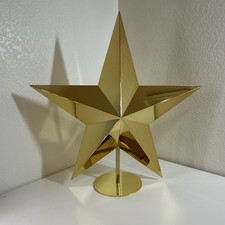 Victorias Secret Display Gold Metallic Metal Star Christmas Tree Topper