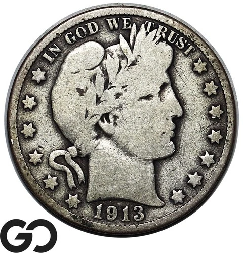 1913-D Barber Half Dollar