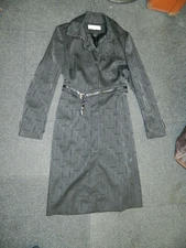 Karen Millen Black Long Belted Trench Coat (check description for measurements)