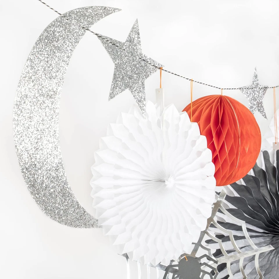 Guirnalda de Halloween con formas de panal (paquete de 1), hilo de 10' con exceso de cable, Reu Foto 4 de 4