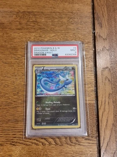 PSA 9 Mint Pokemon Dragonair 4/20 Black & White B&W Dragon Vault Holo
