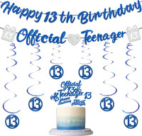Deko 13. Geburtstag Junge MäDchen Banner - 13 Geburtstagsdeko Offiziell Teenager