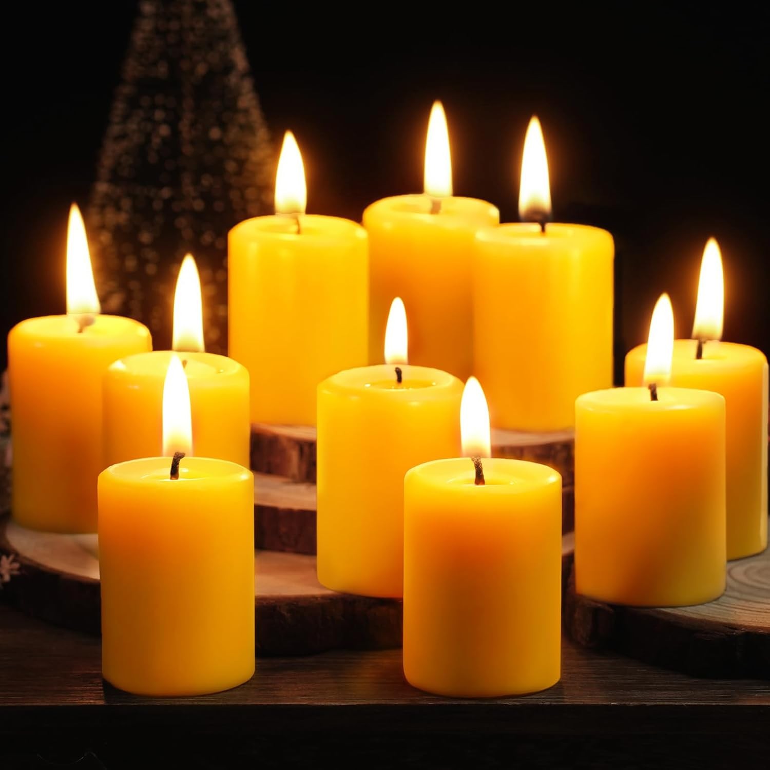 24 Bulk Candles, 11-12 Hour Burn Time, Unscented Candles