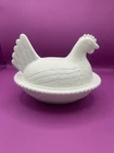 Indiana Milk Glass Hen On Nest HON Vintage 7x5” Excellent Condition