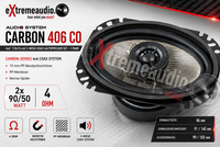 Audio System Carbon 406 CO 2-Wege Koaxial Oval Lautsprecher Set - 1 Paar