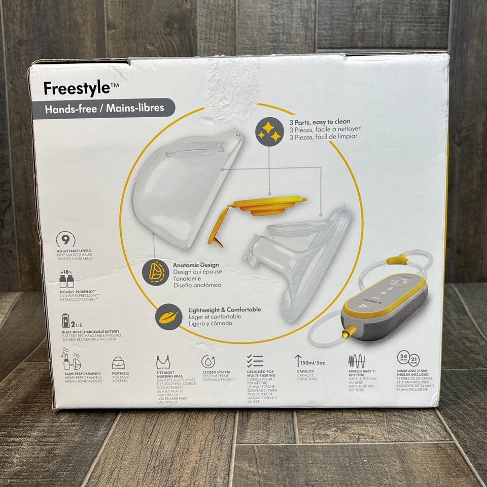 Extractor de leche eléctrico doble manos libres Medela Freestyle caja abierta nuevo Foto 3 de 4