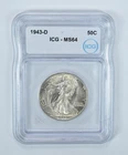 1943-D Walking Liberty Half Dollar MS64 ICG
