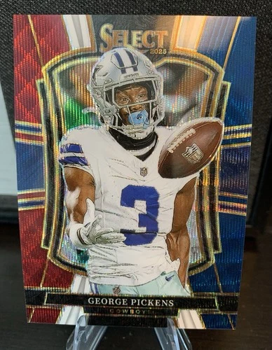 2025 Panini Select George Pickens Premier Level Tri Color Prizm /299 SP #197