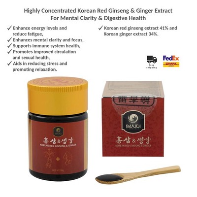 Korean Red Ginseng & Ginger Extract Premium Concentrated Herbal Formula 50g