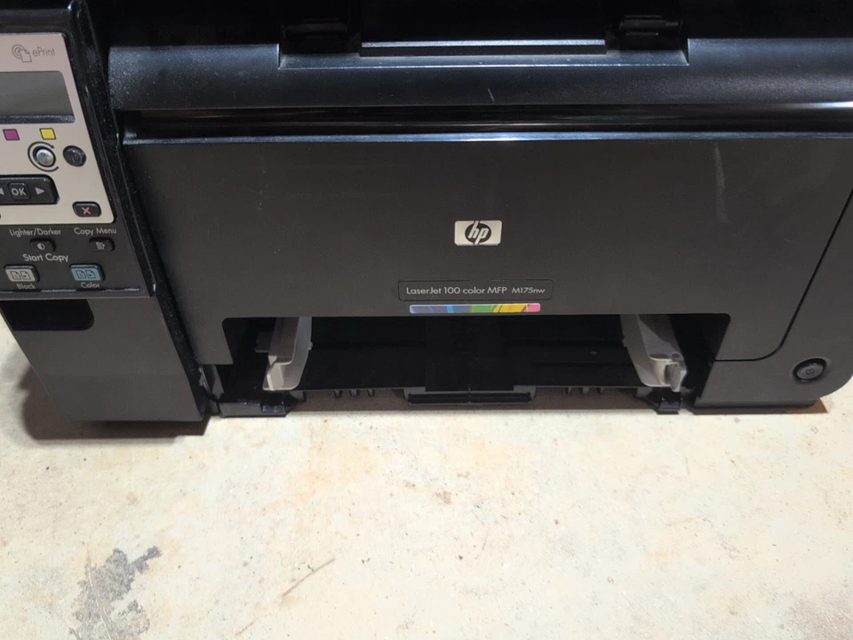 HP LaserJet 100 Color MFP M175NW Printer W/ Toner Missing Paper Tray Wireless - Image 2 of 2