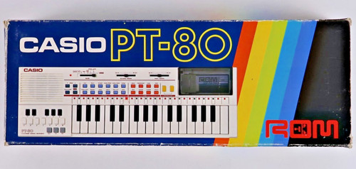 Vintage Casio PT-80 Mini Synth Electronic Keyboard Rom RO-551 Working Tested