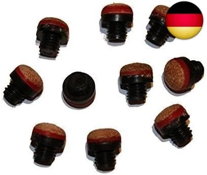 Zhaocaigui 10 Stück einschraubbare Billard-Queue-Spitzen 12 mm mit