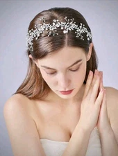Wedding Headband Tiara Rhinestone Bridal Hair Piece Hair Accessories for Bride 