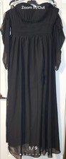 Goth Fairy Cosplay Wedding Dress, Wing Sleeve Black Zip Up New 