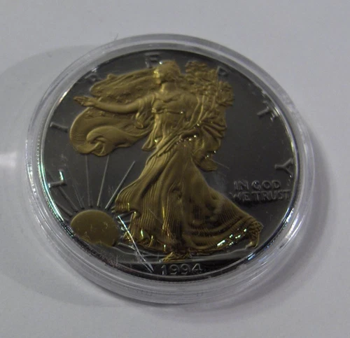 1994 American Silver Eagle - 24K Gold Gilded on 1oz. Uncirculated