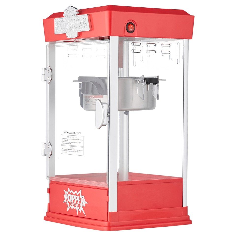 Popcorn Maker Machine Red Rectangle Uimoso Popcorn Popper Machine Tabletop Popcorn Maker 480W 4 Oz Red | eBay