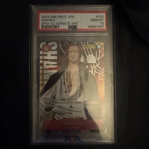 PSA 10 One Piece Shanks OP01-120 Alternate Art Secret Rare Japanese Card