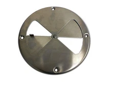 7.25" Polished Aluminum Round Air Wall Vent Horse Trailer Butterfly 7 1/4