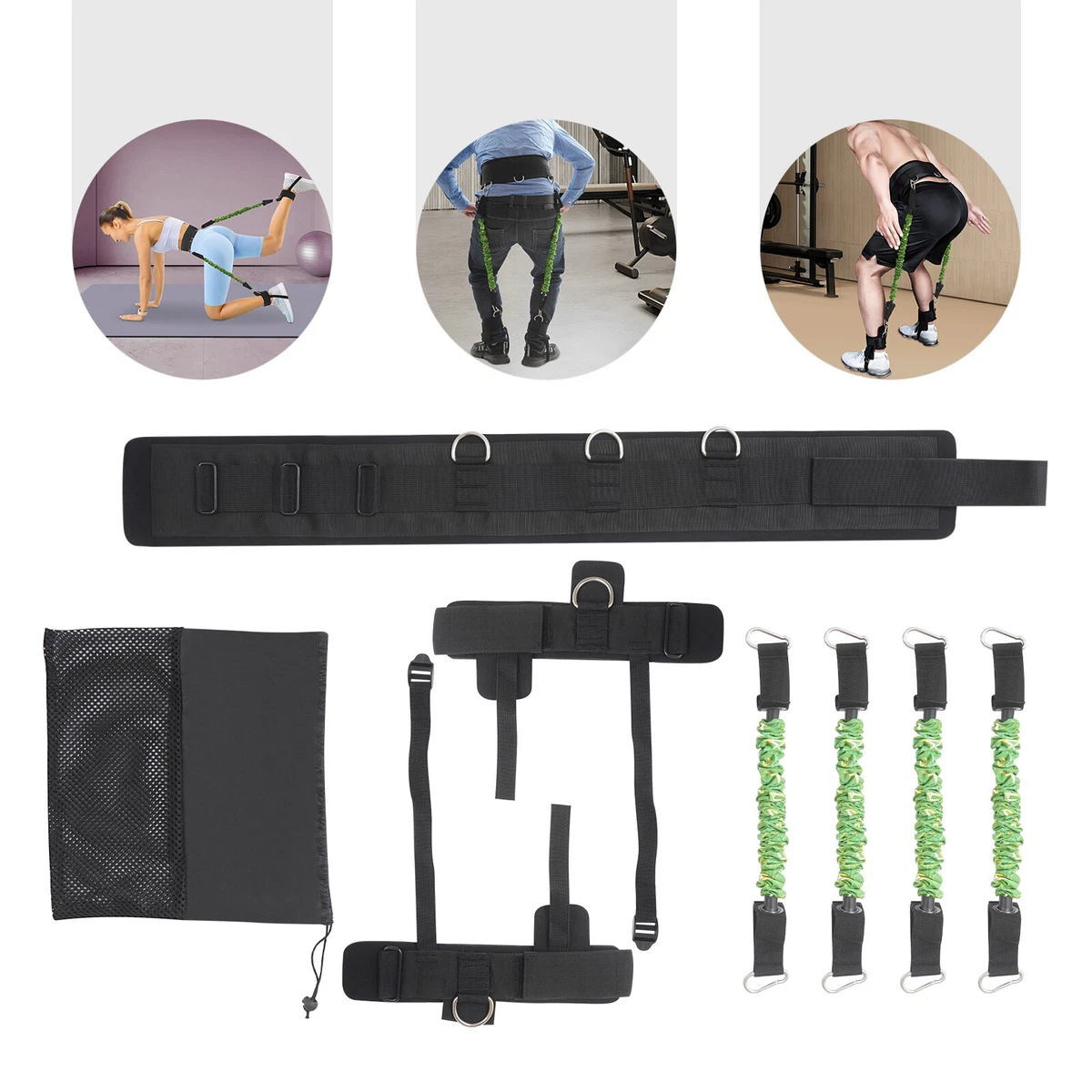 BootySprout Hip Thrust Machine voor Hoge Weerstand Glute Training - Home Gym Workout - Wordt geleverd met 45, 90 en 150 lbs van Weerstand - Zwart