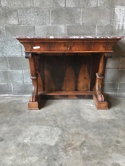 Elegante Consolle Carlo X in Noce - Restaurata (in corso d'opera) - Immagine 2 di 4