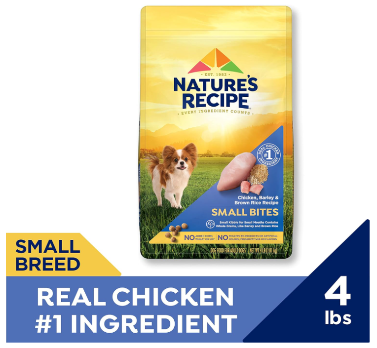 Nature's Recipe Small Bites Chicken & Rice Dry Dog Food, 4 Pound Bag eBay