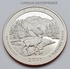 2011 S America the Beautiful ATB Quarter-WA/Olympic-CLAD ✼PROOF✼BU