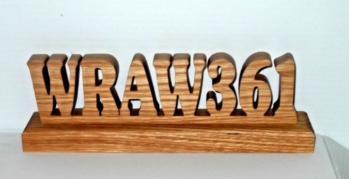 HANDCRAFTED OAK AMATEUR RADIO, HAM CALL SIGN-by KC0SDV- FREE SHIPPING - Picture 3 of 9