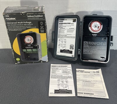 Tork TU40 Universal Multi-Voltage Electromechanical 24 Hr Timer Control New