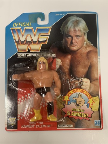 WWF HASBRO GREG THE HAMMER VALENTINE SERIES 3 FIGU...