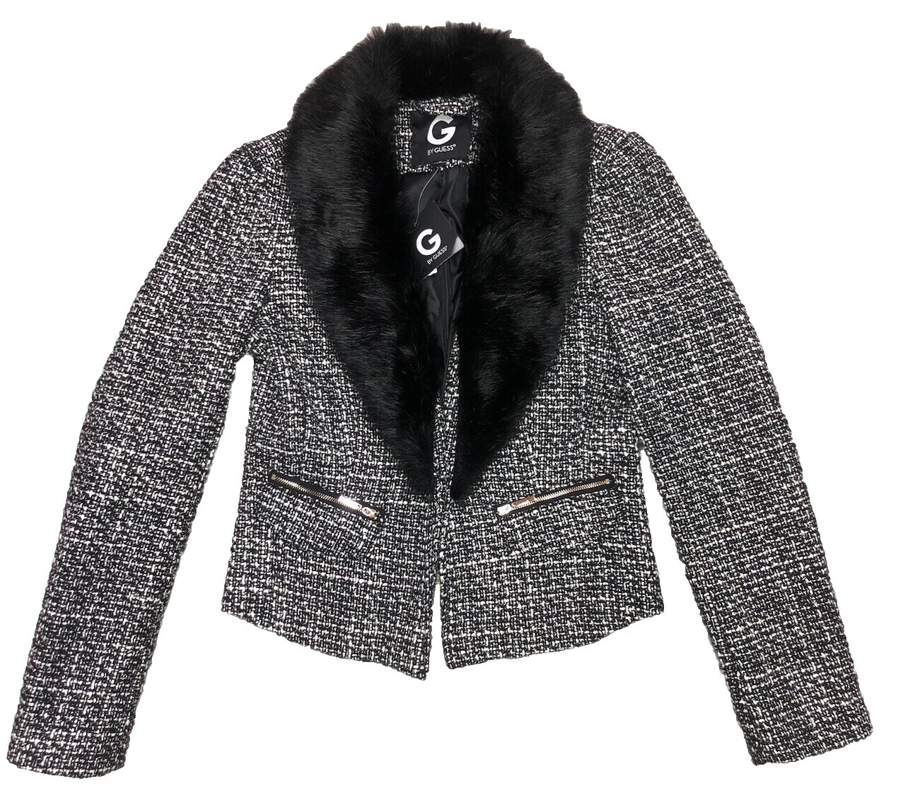 GUESS Black Casual Coats, Jackets & Vests for Women