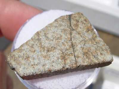5.13 grams 26x16x4mm cut slice Vinales meteorite - Feb 1, 2019 with a COA