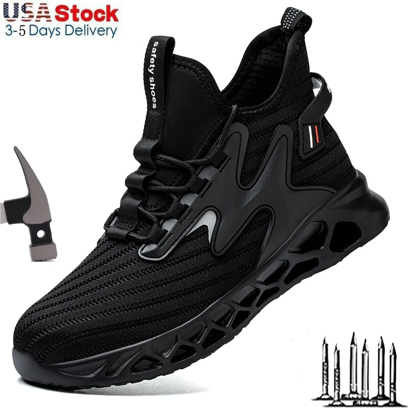 Mens Work Safety Shoe Steel Toe Lightweight Boots Indestructible Sneaker 8-13