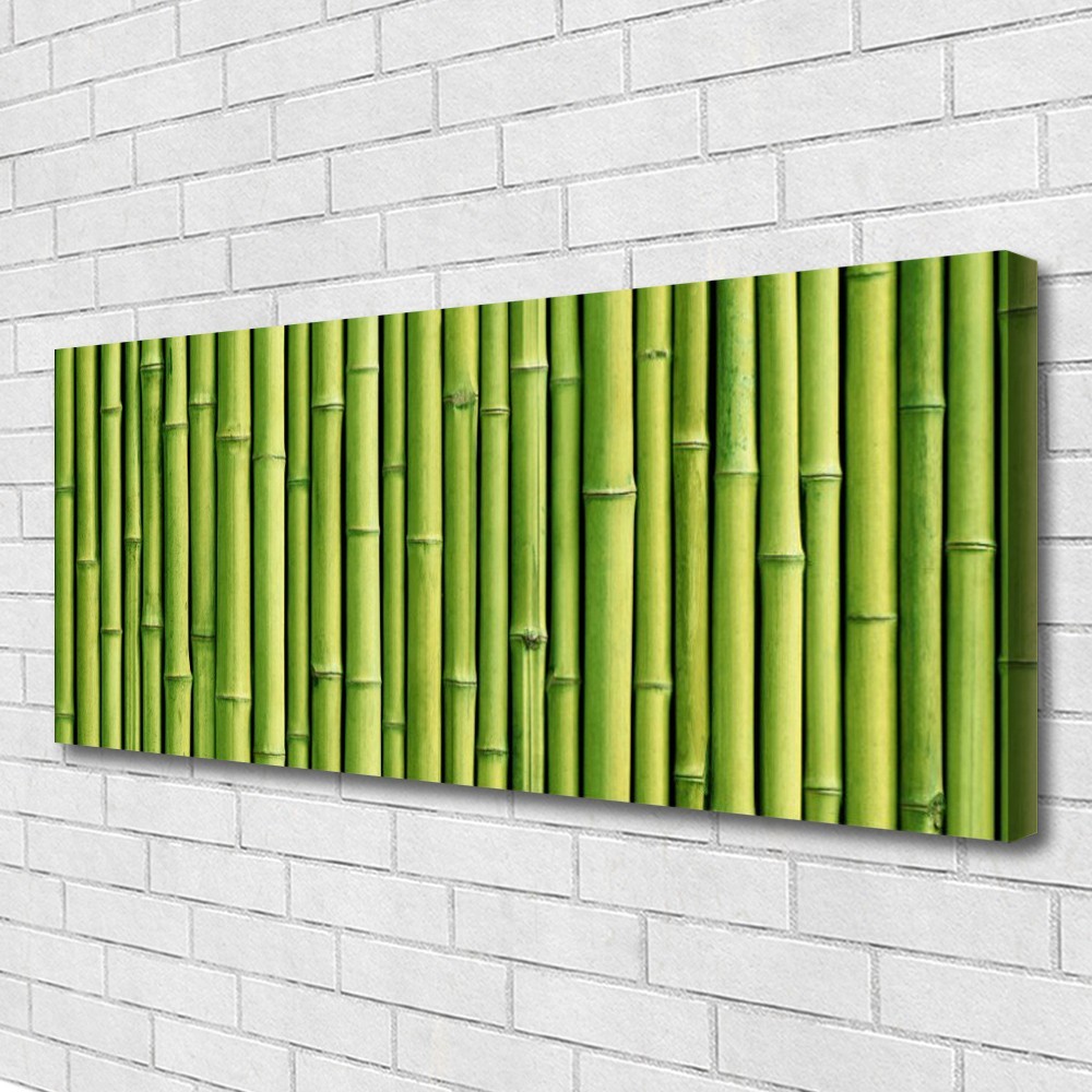 Impression sur toile image tableaux 125x50 floral bambou decoration murale salon et bureau