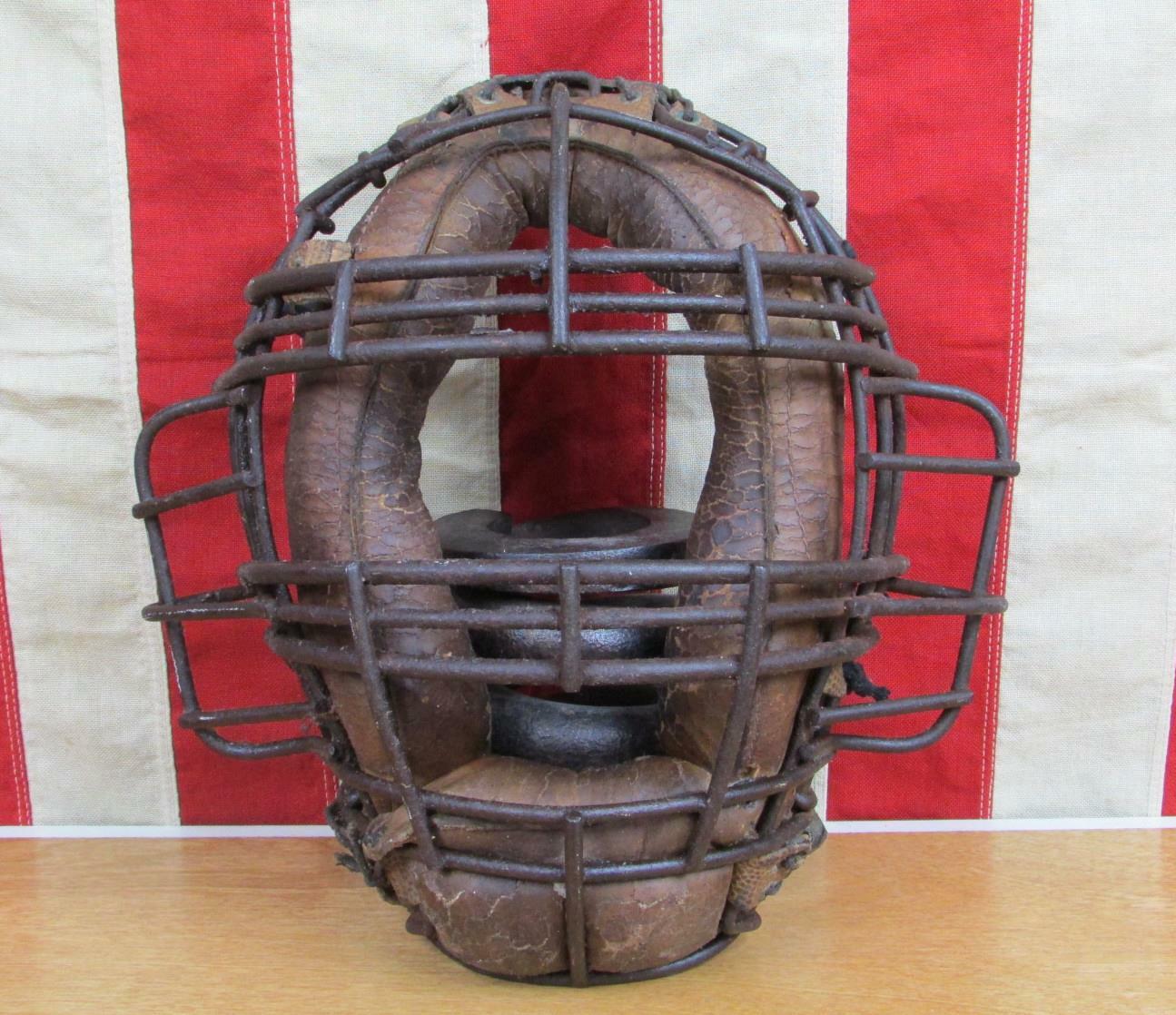 Vintage 1900s Baseball Catchers Face Mask Antique Guard Metal Cage