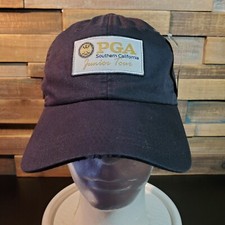 PGA Junior Tour Golf Hat Black Strap Back Headgear Baseball Cap New With Tags