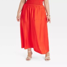 NWT A New Day Maxi A-Line Slip Skirt Orange XS