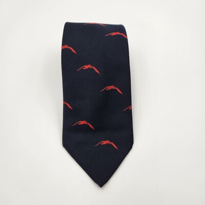 Robert Talbott Neck Tie Pointed Men's One Size Black Eagle Print Silk Formal