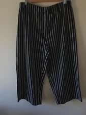 Counterparts   Pants  Womens Size L   Elastic Waist 3/4 Leg  Wide Leg As New