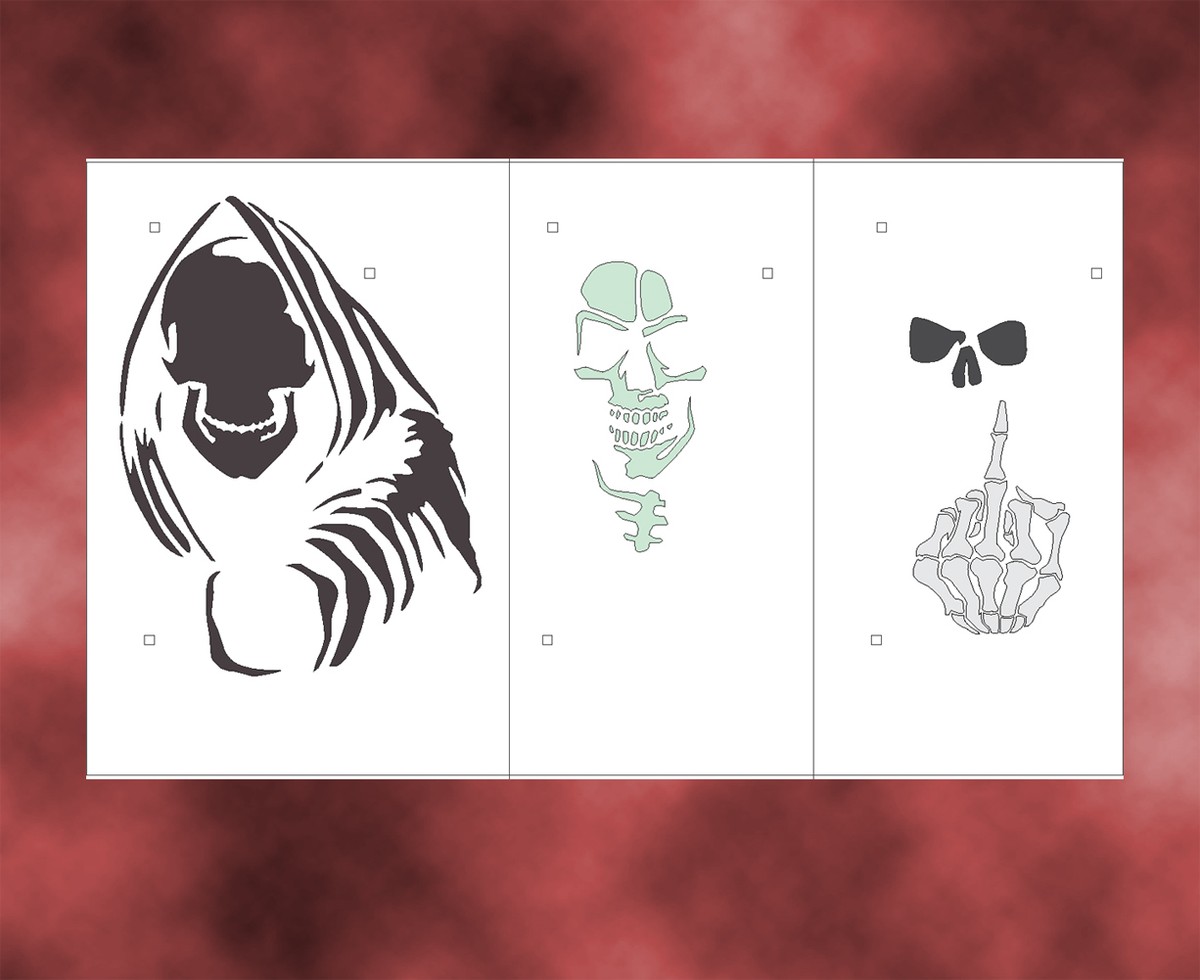 Grim Reaper 13 Airbrush Stencil Multi Layer Template Spray Vision | eBay