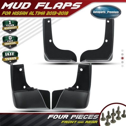 4PCS Rear & Front Splash Guards Mud Flaps for Nissan Altima L33 Sedan