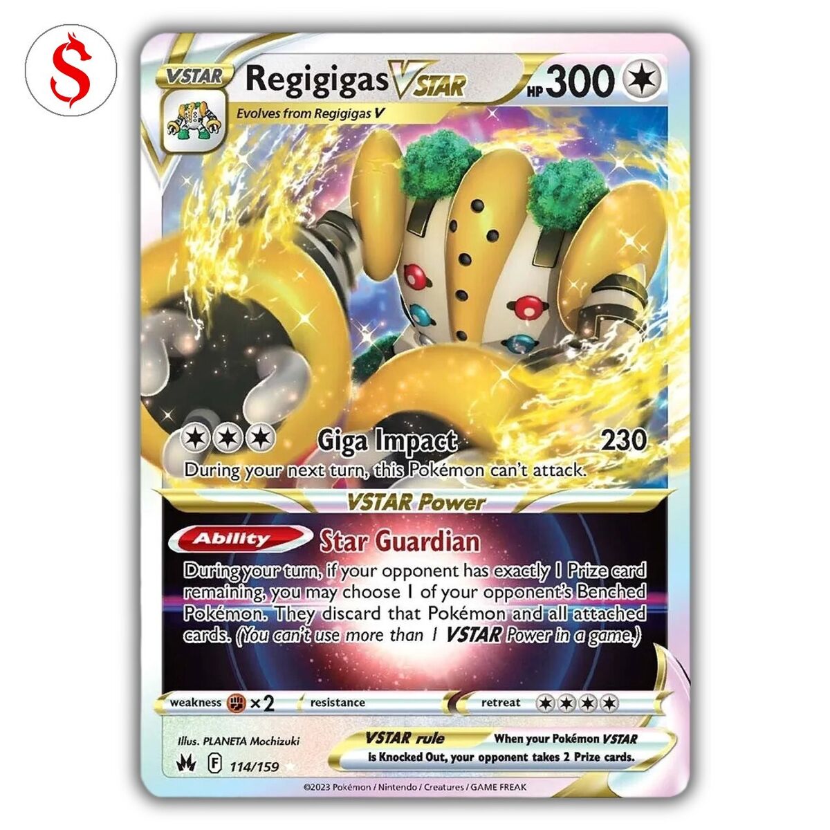  Regigigas V & VSTAR - 114/159 - Crown Zenith - Pokemon Ultra  Rare Card Lot : Toys & Games