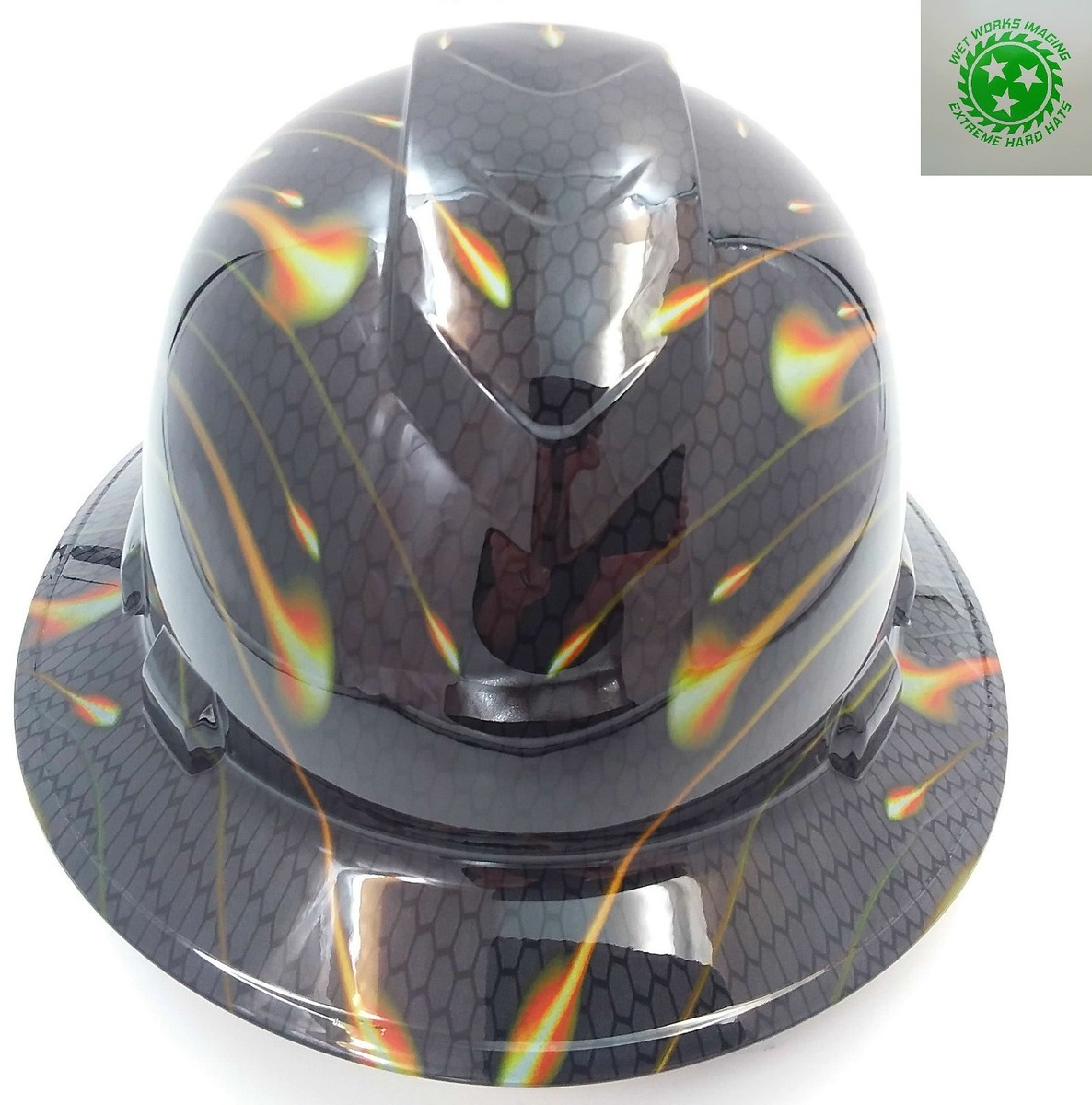New Custom PYRAMEX(Full Brim) Hard Hat HONEYCOMB CARBON see store best  selection