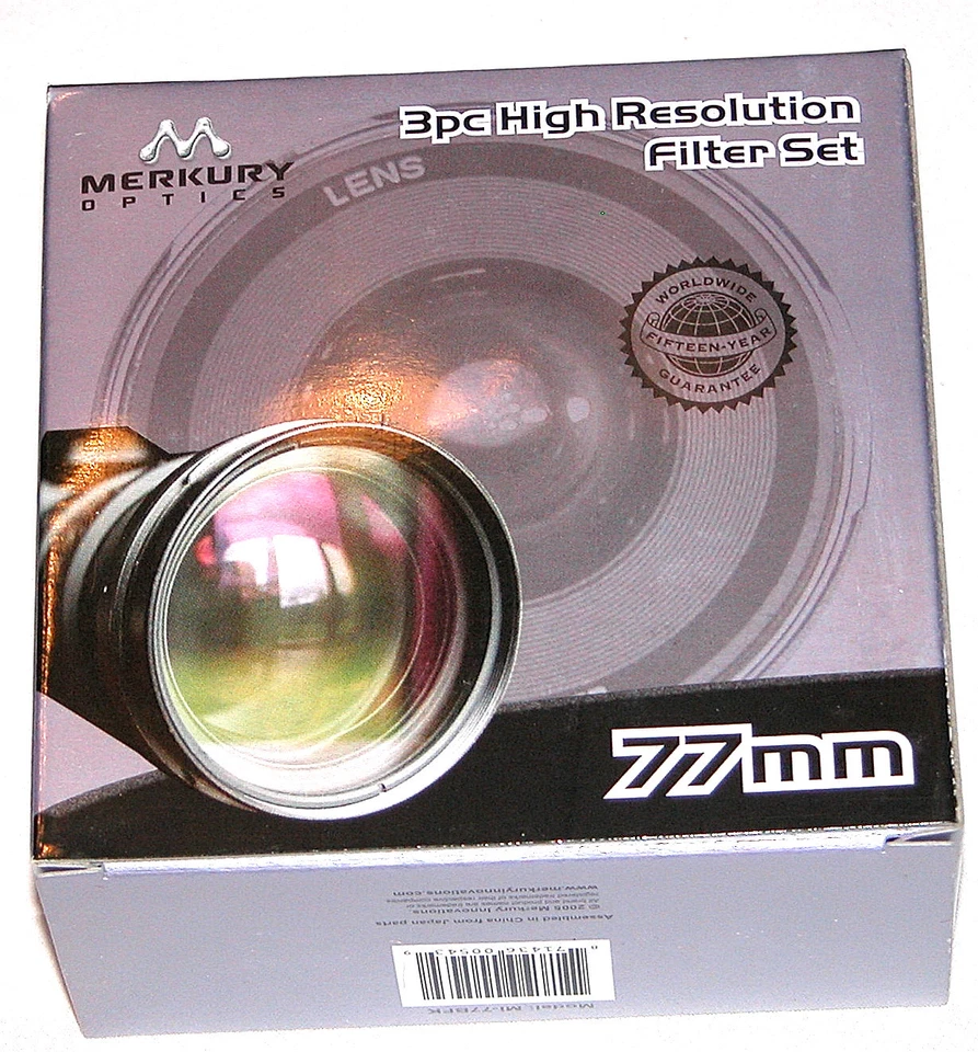 77mm 3P Hi Def Pro Lens Filter Kit UV PL FLD Japan MC Merkury Round 77 mm - Image 2 of 2